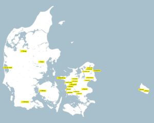 Danmarkskort på dansk